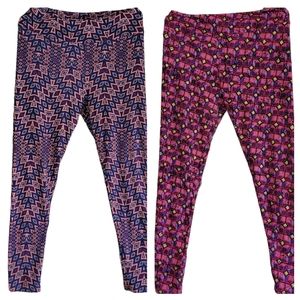 Lularoe TC abstract pint leggings, bundle of 2